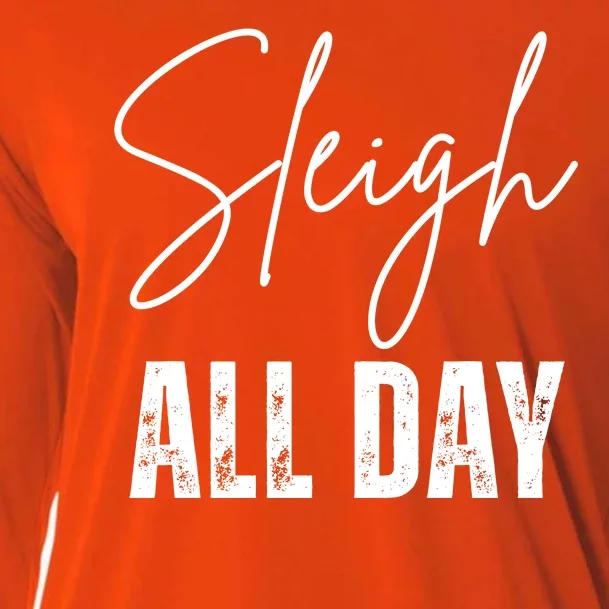 Sleigh All Day Christmas Holiday Cooling Performance Long Sleeve Crew