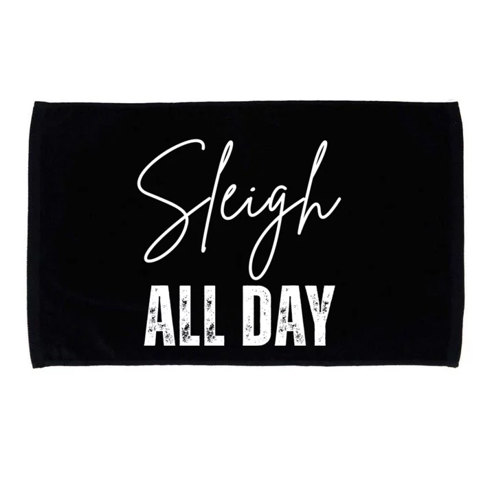 Sleigh All Day Christmas Holiday Microfiber Hand Towel