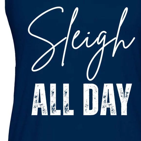 Sleigh All Day Christmas Holiday Ladies Essential Flowy Tank