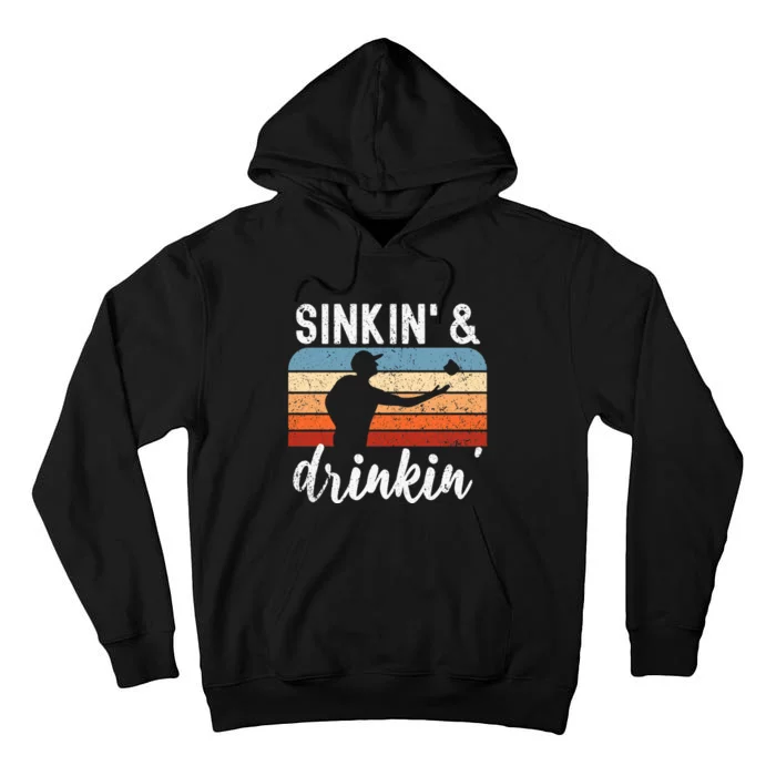 Sinking And Drinking Bag Toss Summer Games Funny Cornhole Premium Tall Hoodie