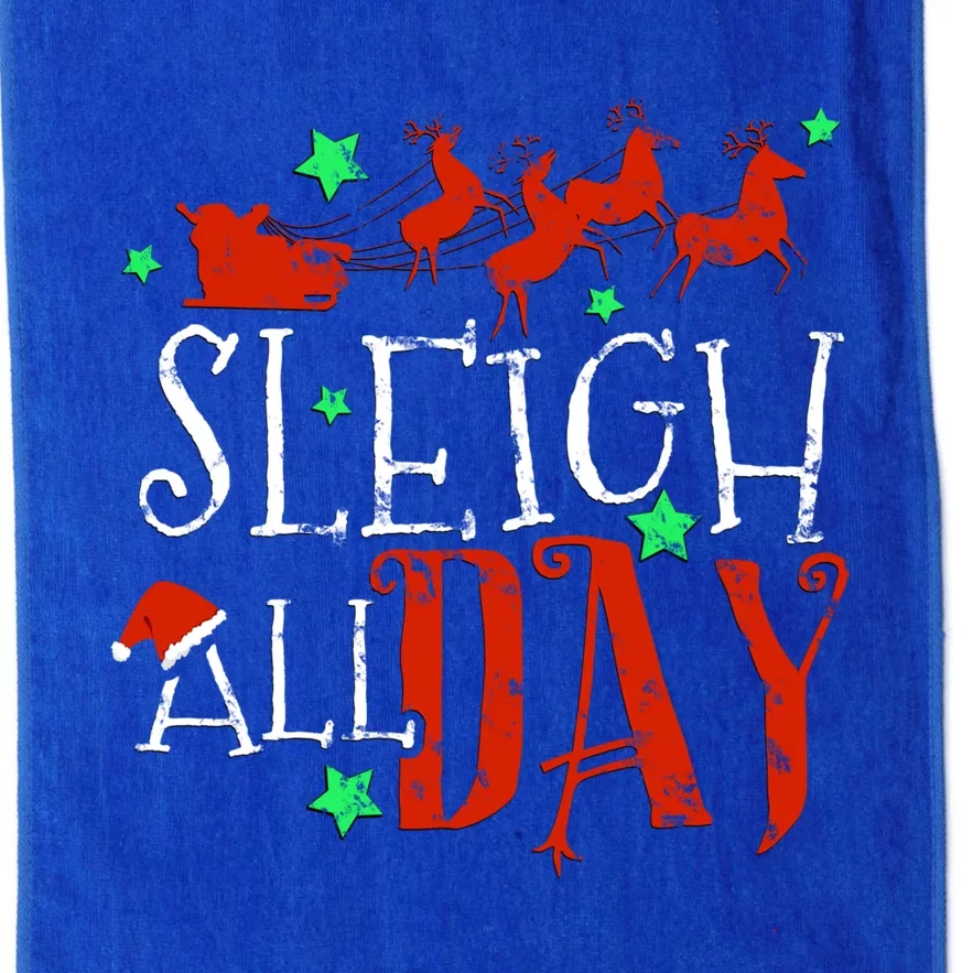 Sleigh All Day Funny Santa Sled Christmas Gift Platinum Collection Golf Towel