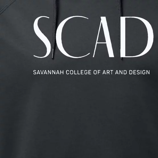 SCAD Art Deco Style College Long Sleeve Performance Fleece Hoodie