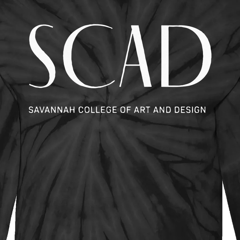 SCAD Art Deco Style College Long Sleeve Tie-Dye Long Sleeve Shirt