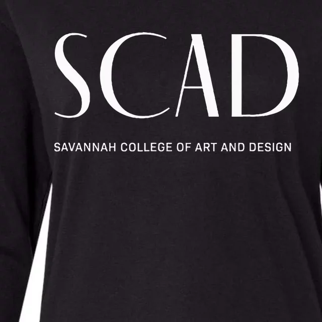 Scad Art Deco Style College Womens Cotton Relaxed Long Sleeve T-Shirt