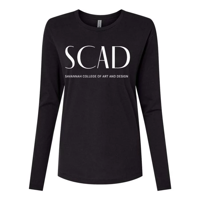 Scad Art Deco Style College Womens Cotton Relaxed Long Sleeve T-Shirt