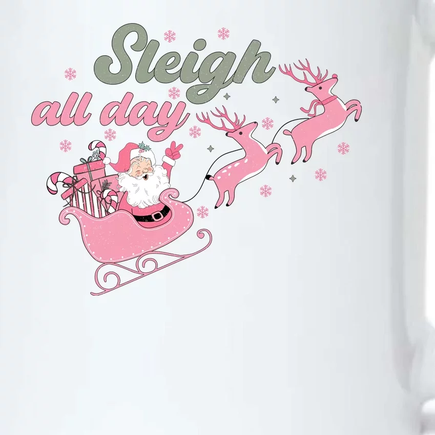 Sleigh All Day Cute Santa Christmas Holiday Black Color Changing Mug