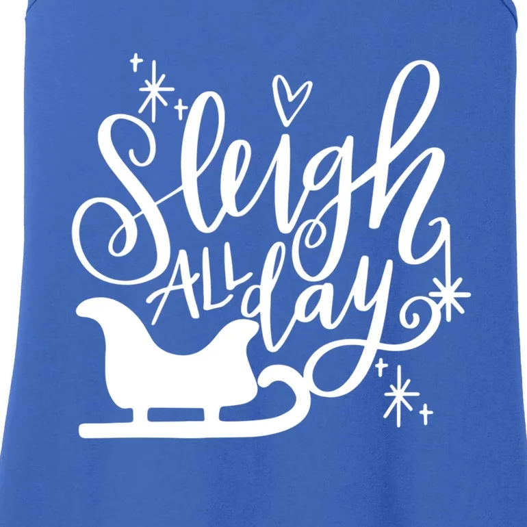 Sleigh All Day Christmas SantaS Reindeer Sleigh In Snow Gift Ladies Essential Tank