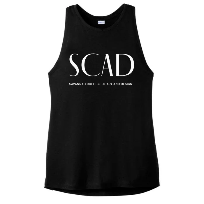 SCAD Art Deco Style College Ladies Tri-Blend Wicking Tank