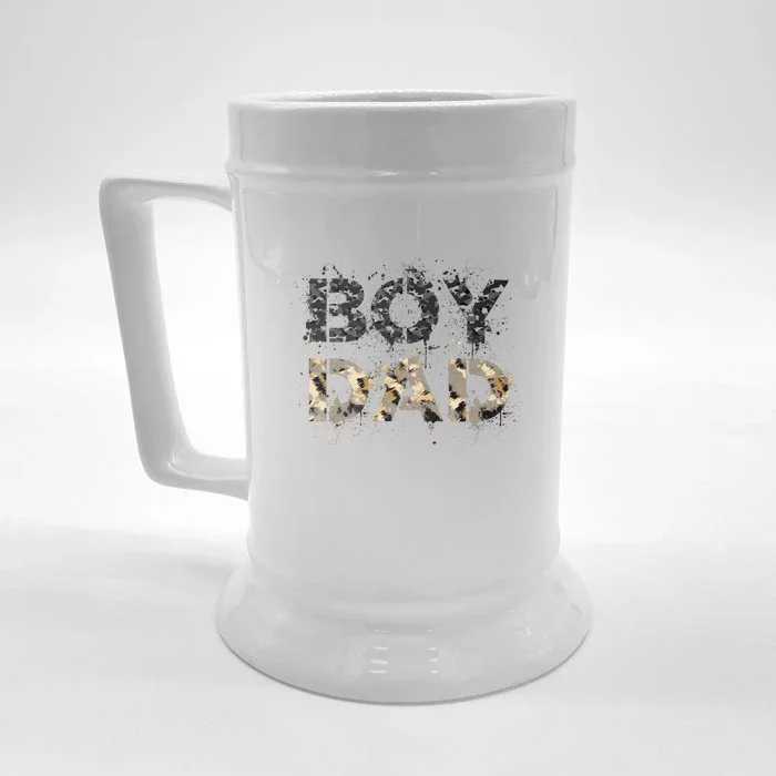 Son And Dad Matchhing Family Gift For Father's Day Front & Back Beer Stein