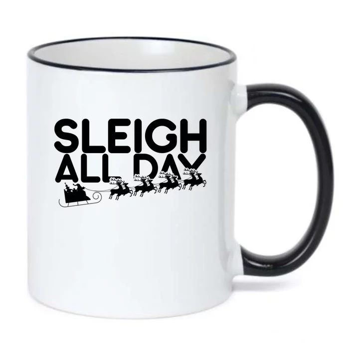 Sleigh All Day Black Color Changing Mug