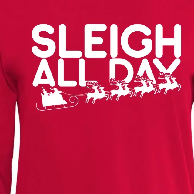 Sleigh All Day Womens Cotton Relaxed Long Sleeve T-Shirt