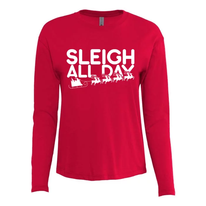 Sleigh All Day Womens Cotton Relaxed Long Sleeve T-Shirt