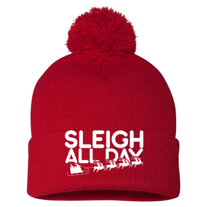 Sleigh All Day Pom Pom 12in Knit Beanie