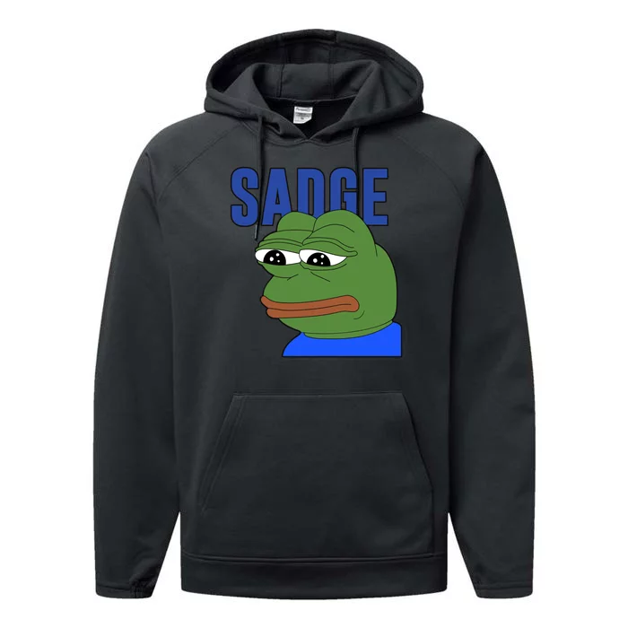 SADGE Meme Performance Fleece Hoodie