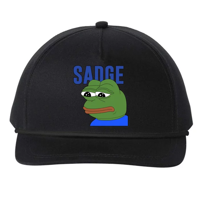 SADGE Meme Snapback Five-Panel Rope Hat