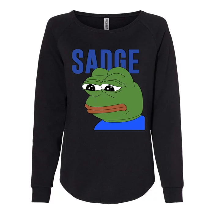 SADGE Meme Womens California Wash Sweatshirt