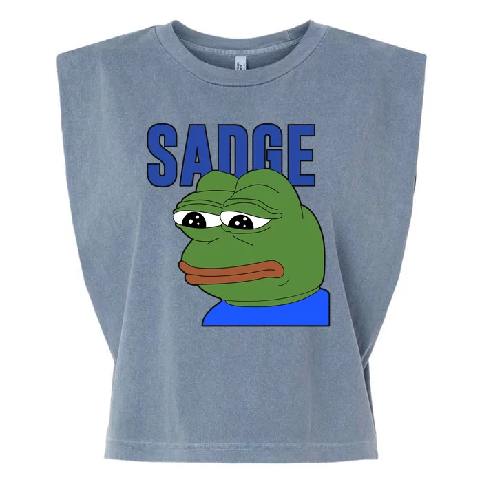 SADGE Meme Garment-Dyed Women's Muscle Tee