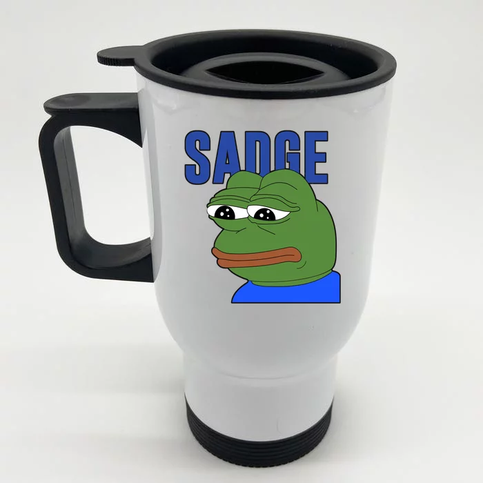 SADGE Meme Front & Back Stainless Steel Travel Mug