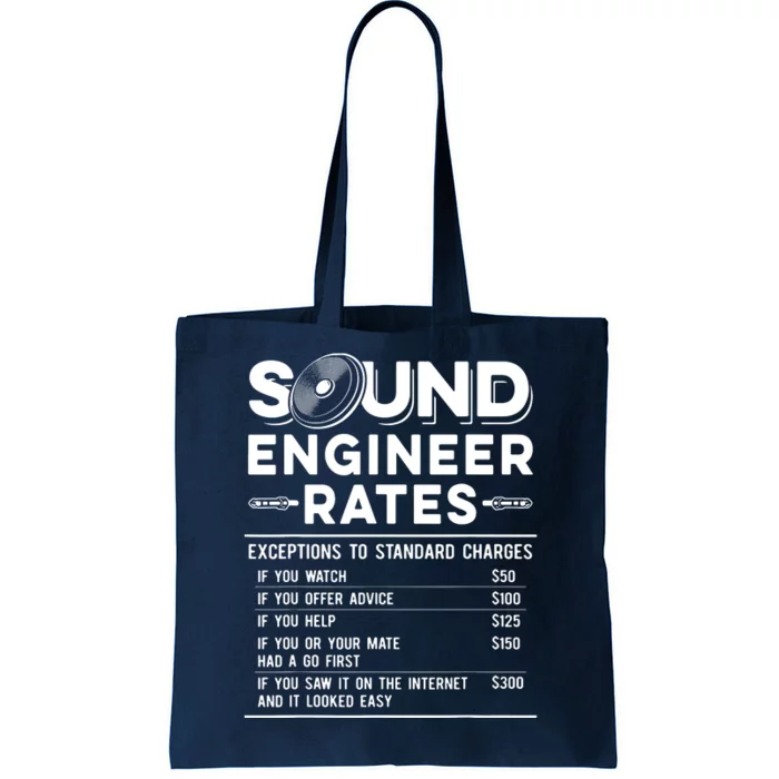 Studio Audio Engineer Rates Funny Sound Guy Tech Tote Bag