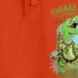 Small Arms Enthusiast Funny Trex Dinosaur Gun Dry Zone Grid Performance Polo