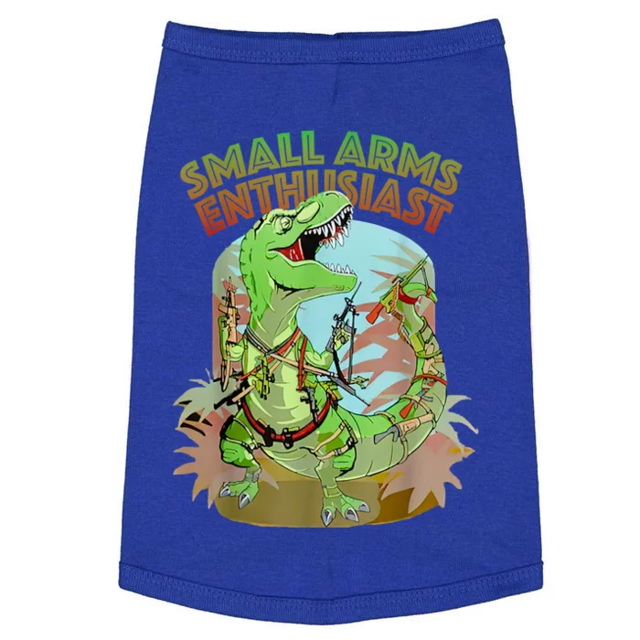 Small Arms Enthusiast Funny Trex Dinosaur Gun Doggie Tank