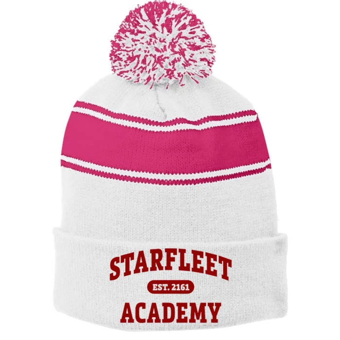 Starfleet Academy Est. 2161 Stripe Pom Pom Beanie