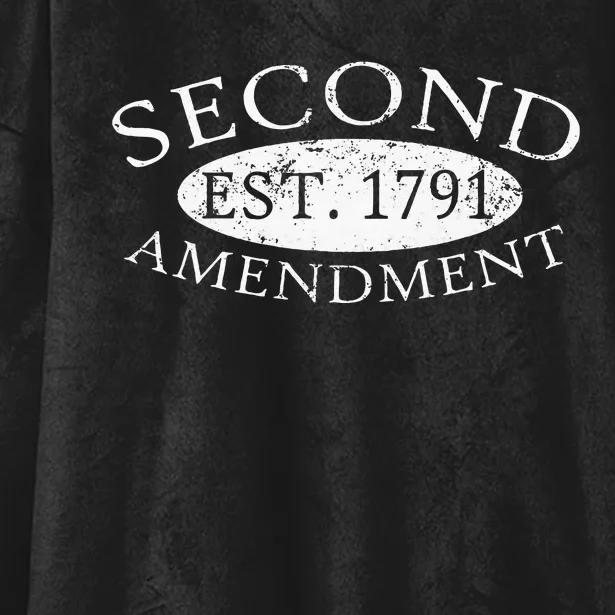 Second Amendment Est. 1791 Right To Bear Arms Hooded Wearable Blanket