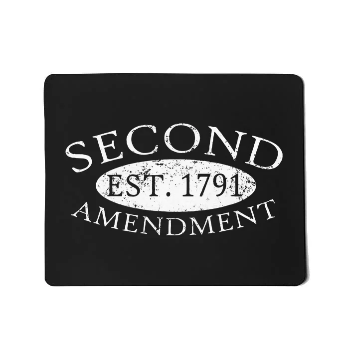 Second Amendment Est. 1791 Right To Bear Arms Mousepad