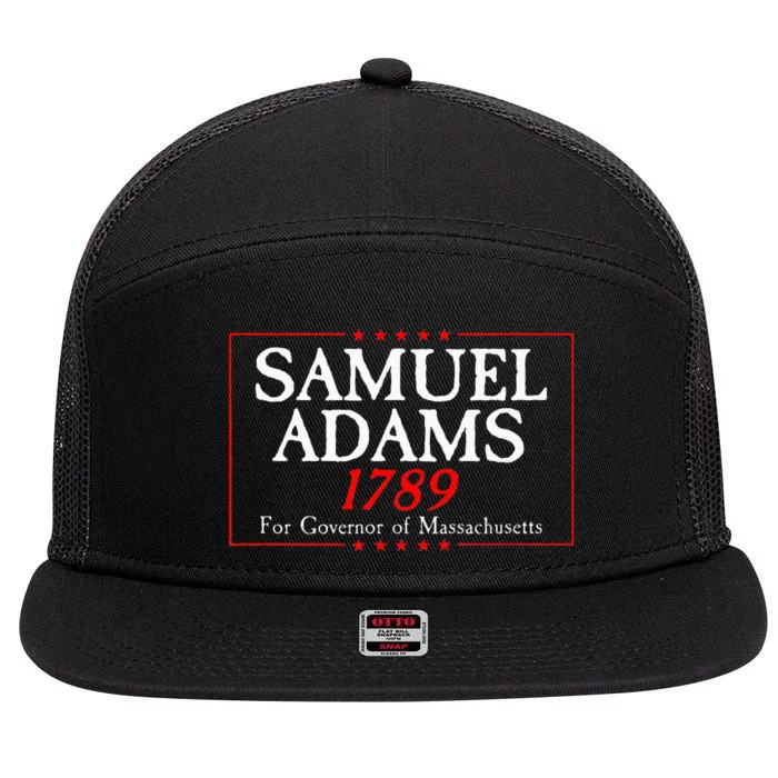 Samuel Adams Election Campaign For Governor American History 7 Panel Mesh Trucker Snapback Hat