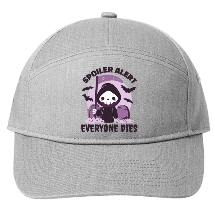 Spoiler Alert Everyone Dies Reaper Halloween 7-Panel Snapback Hat