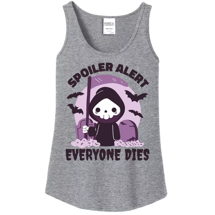 Spoiler Alert Everyone Dies Reaper Halloween Ladies Essential Tank