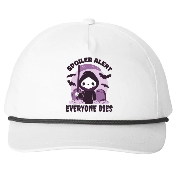 Spoiler Alert Everyone Dies Reaper Halloween Snapback Five-Panel Rope Hat