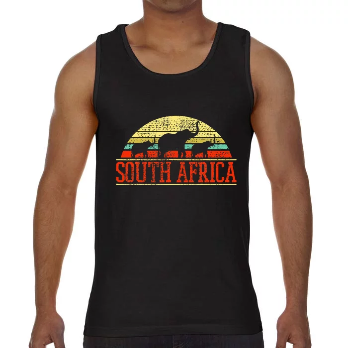 South Africa Elephant Gift Retro Vintage Comfort Colors® Tank Top