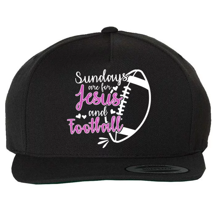 Sundays Are For Jesus And Football Wool Snapback Cap