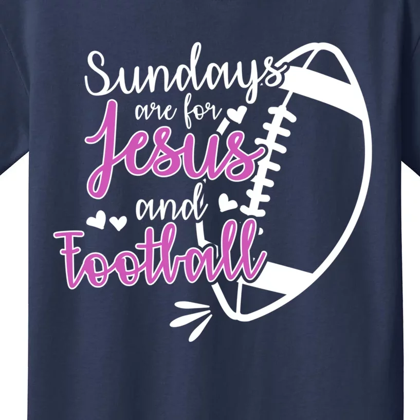 Sundays Are For Jesus And Football Kids T-Shirt