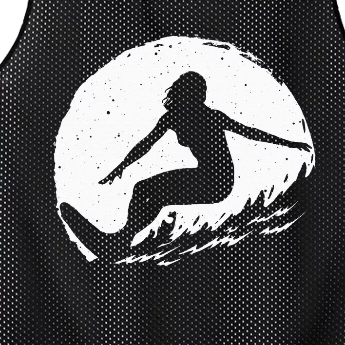 Surf Art For Wo Beach Surfer Hawaiian Wave Surfing Mesh Reversible Basketball Jersey Tank