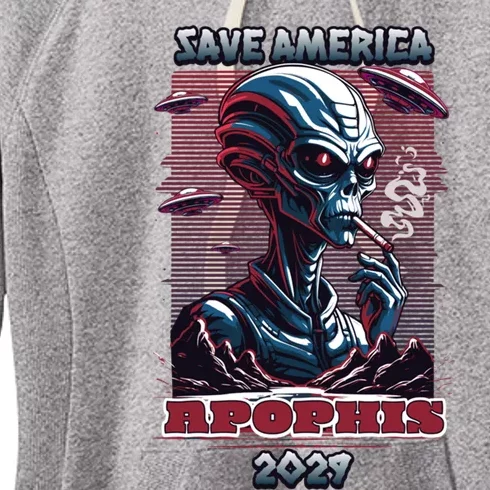 Save America Funny Alien Asteroid Apophis 2029 Gift Women's Fleece Hoodie