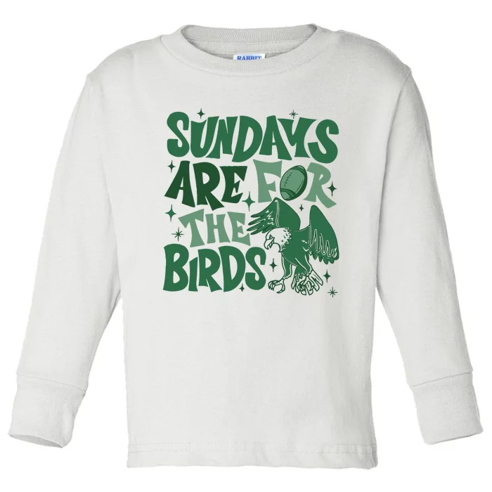 Sundays Are For The Birds Football Toddler Long Sleeve Shirt