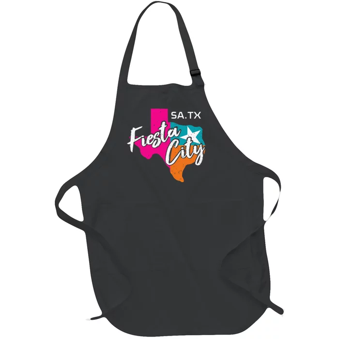 San Antonio Fiesta City Cinco De Mayo Fiesta Squad Texas Full-Length Apron With Pocket