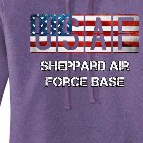 Sheppard A.Ir Force Base Distressed Women's Pullover Hoodie