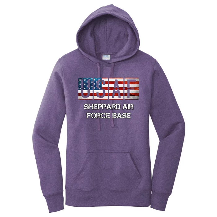 Sheppard A.Ir Force Base Distressed Women's Pullover Hoodie