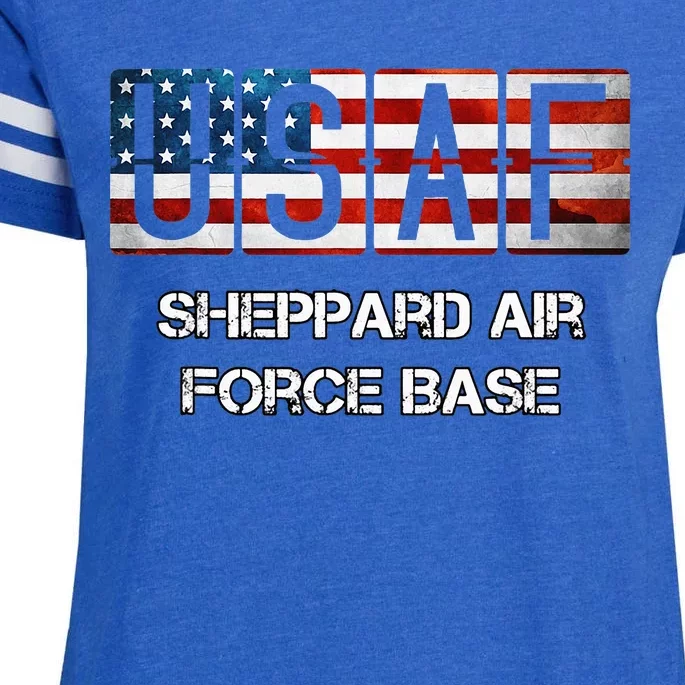 Sheppard A.Ir Force Base Distressed Enza Ladies Jersey Football T-Shirt