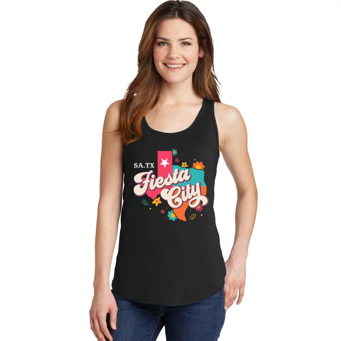 San Antonio Fiesta City Cinco De Mayo Fiesta Squad Texas Ladies Essential Tank