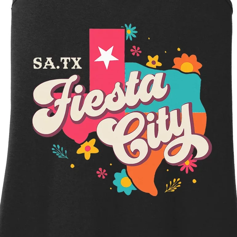 San Antonio Fiesta City Cinco De Mayo Fiesta Squad Texas Ladies Essential Tank