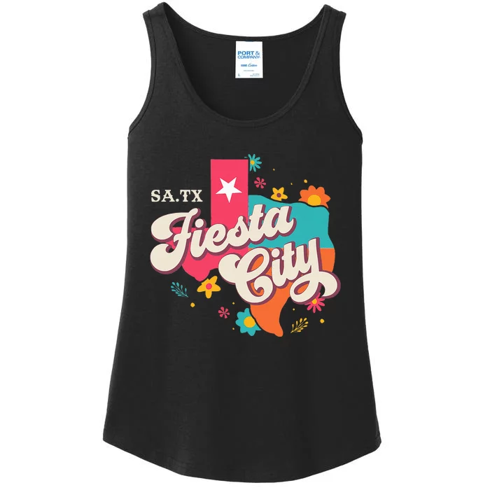 San Antonio Fiesta City Cinco De Mayo Fiesta Squad Texas Ladies Essential Tank