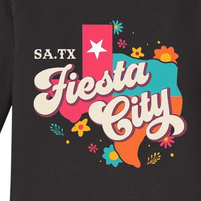 San Antonio Fiesta City Cinco De Mayo Fiesta Squad Texas Baby Long Sleeve Bodysuit