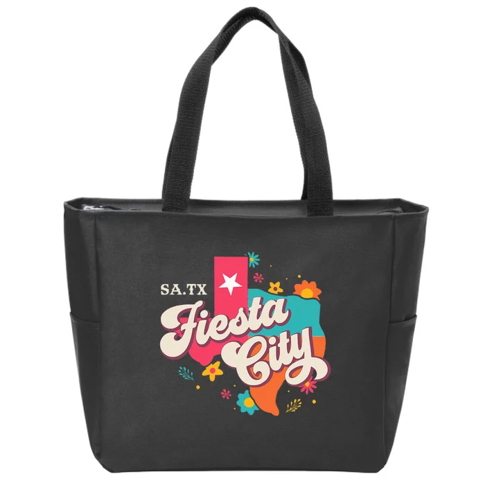 San Antonio Fiesta City Cinco De Mayo Fiesta Squad Texas Zip Tote Bag