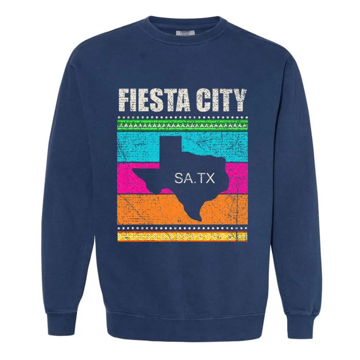 San Antonio Fiesta City Cinco De Mayo Fiesta Squad Texas Garment-Dyed Sweatshirt