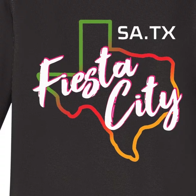 San Antonio Fiesta City Cinco De Mayo Fiesta Squad Texas Baby Long Sleeve Bodysuit