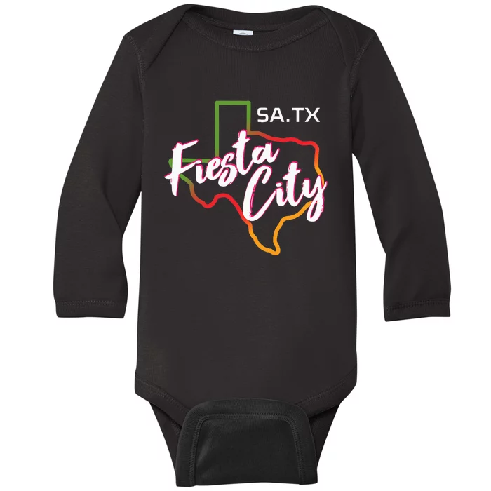 San Antonio Fiesta City Cinco De Mayo Fiesta Squad Texas Baby Long Sleeve Bodysuit